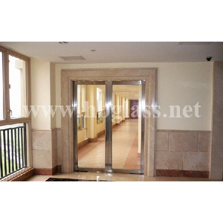 Ground Spring Fireproof Glass Door